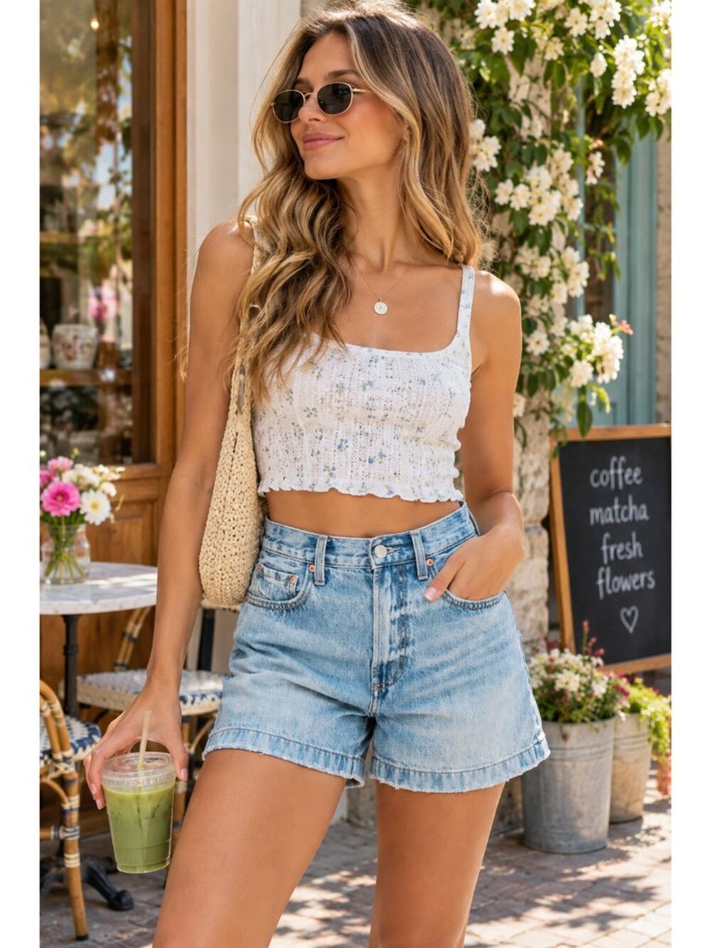 Pistola Saige Denim Shorts Blue French Riviera Distressed High Rise Designer 27